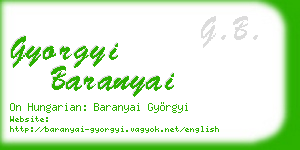 gyorgyi baranyai business card